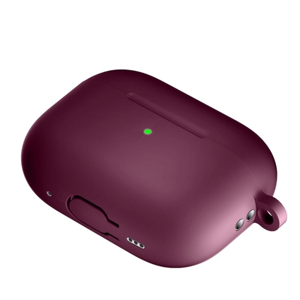 Apple Airpods Pro 2nd Gen (2022) Silikondeksel m. Hage - Bordeaux
