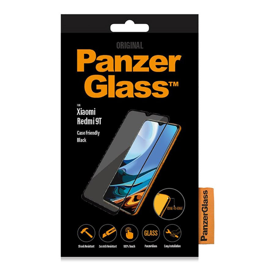 Xiaomi Redmi Note 9T (5G) PanzerGlass Skjermbeskytter - Veskevennlig - Svart