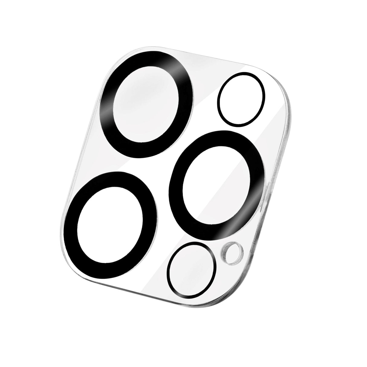 iPhone 13 Pro QDOS OptiGuard beskyttelsesglass til kameralinse - gjennomsiktig / svart kant