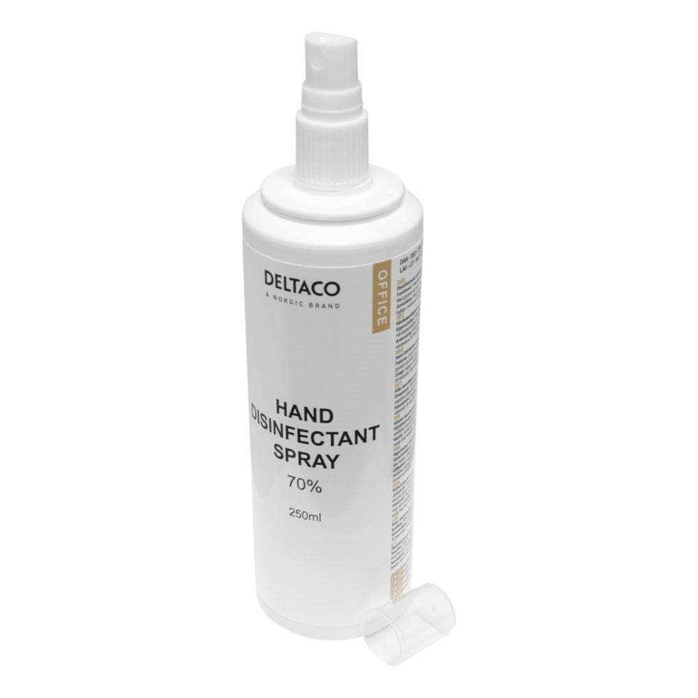 Deltaco Hånddesinfektionsspray - 250 ml - Hvid
