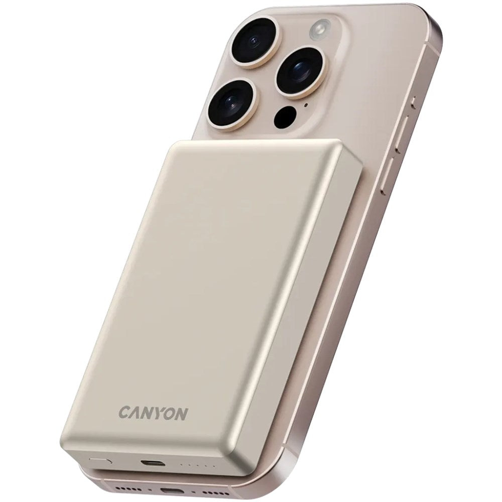 Canyon OnPower 510 PowerBank - 20W / 10.000 mAh - MagSafe Kompatibel - Beige