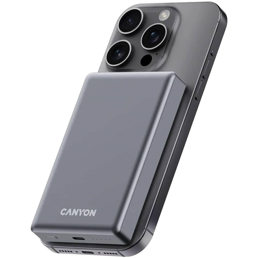 Canyon OnPower 510 PowerBank - 10.000 mAh - MagSafe Kompatibel - Grå