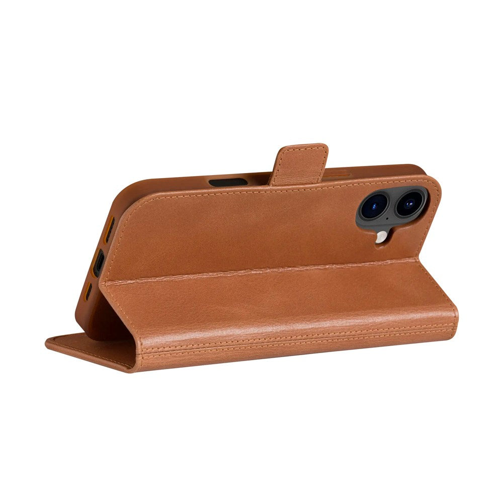 dbramante1928 iPhone 16 Plus Copenhagen Slim Ægte Læder Flip Cover m. Pung - Tan