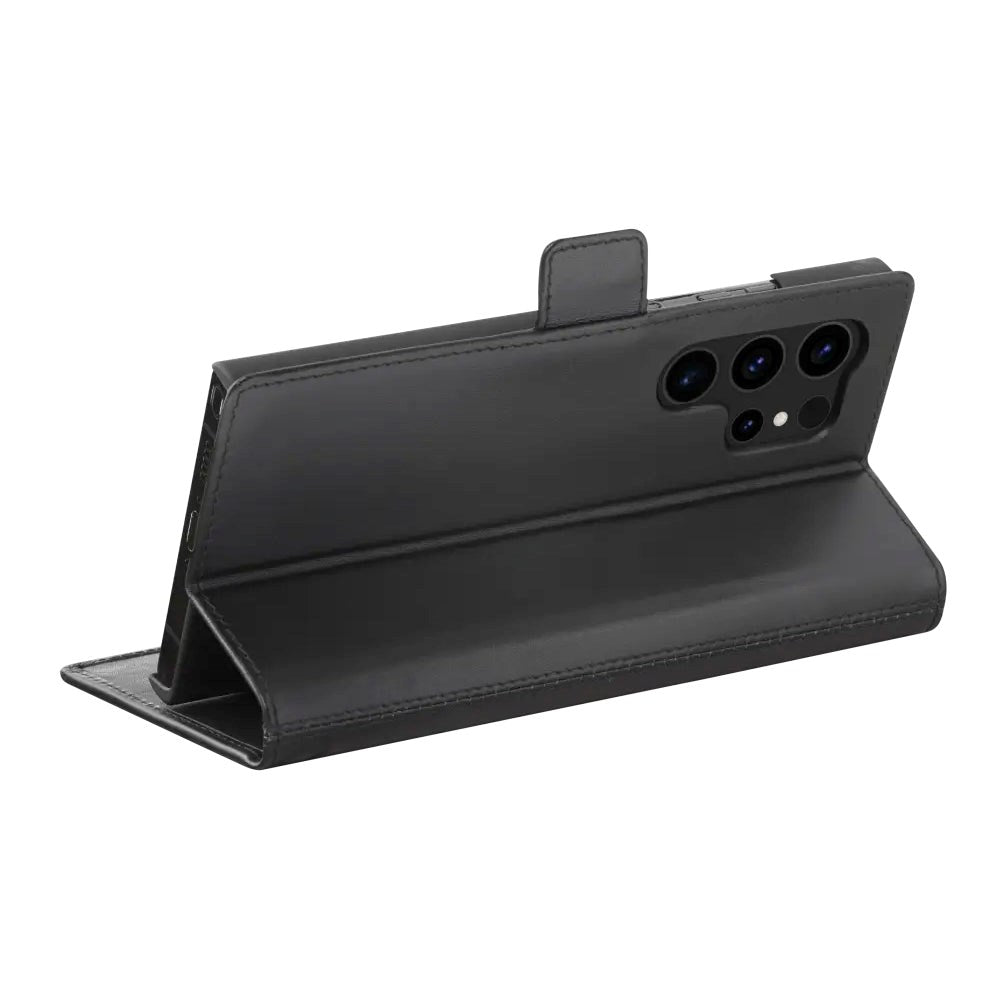 Samsung Galaxy S24 Ultra dbramante1928 Copenhagen Slim Leather Flip Cover m. Lommebok - Svart