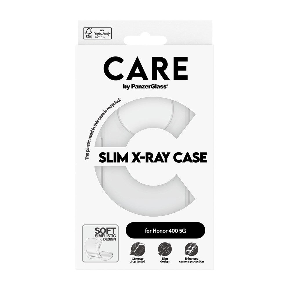 Honor 400 - CARE by PanzerGlass Fashionable Transparent X-Ray Soft Basic Cover - Gennemsigtig