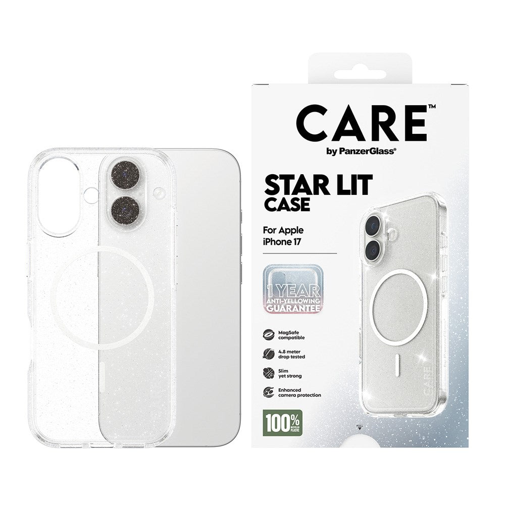 iPhone 17 CARE by PanzerGlass FLAGSHIP Urban Explorer Cover - MagSafe Kompatibel - Transparent / Star Lit