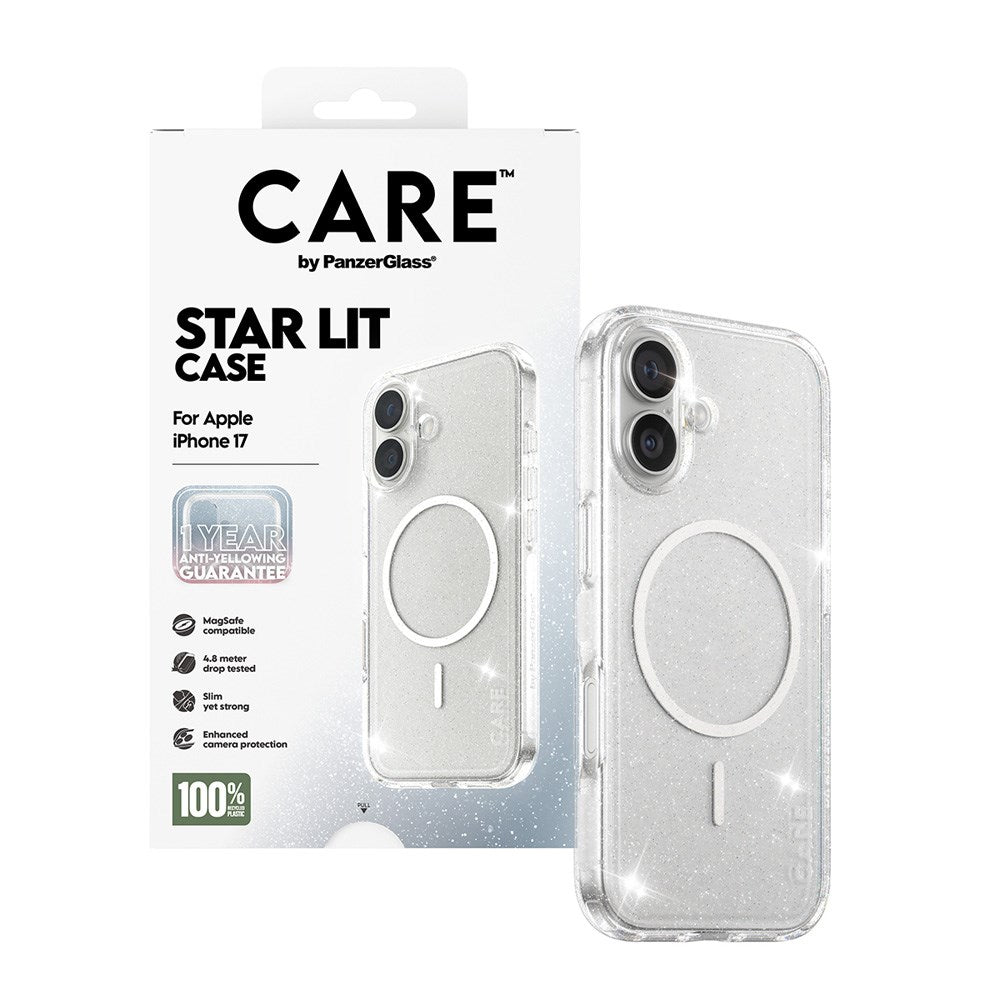 iPhone 17 CARE by PanzerGlass FLAGSHIP Urban Explorer Cover - MagSafe Kompatibel - Transparent / Star Lit
