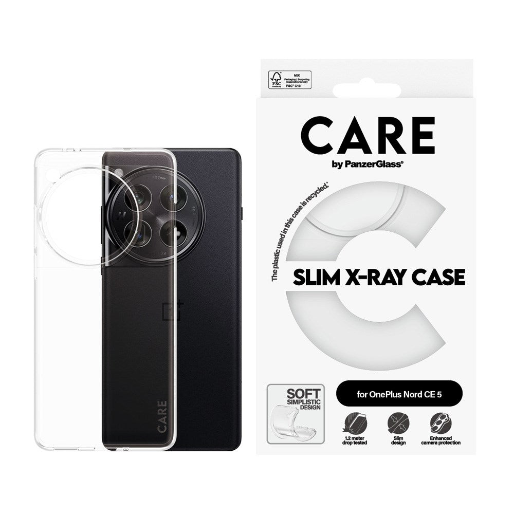 OnePlus Nord CE5 CARE by PanzerGlass FASHION X-Ray Soft Basic Mobil Cover - Transparent