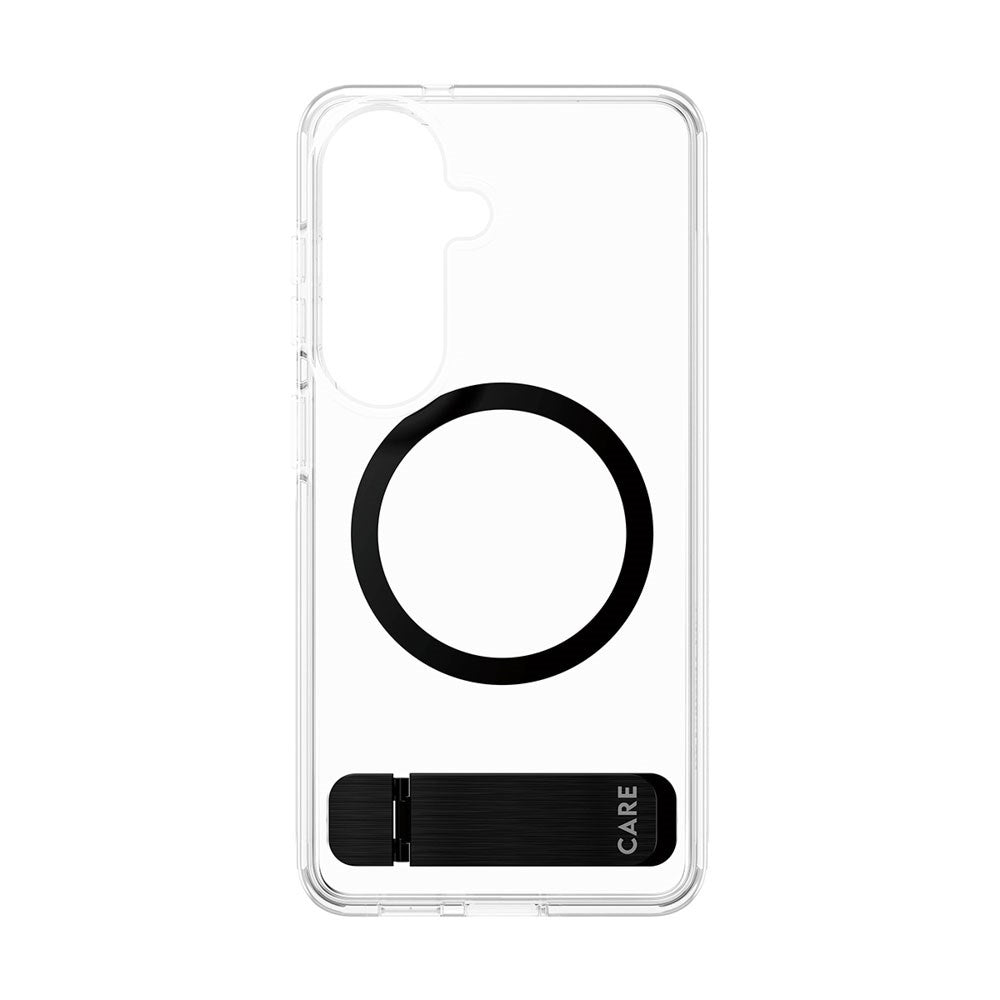 Samsung Galaxy S26 CARE by PanzerGlass Feature Kickstand Cover - Qi Kompatibel - Transparent / Black