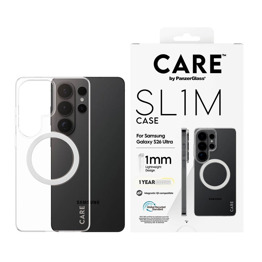 Samsung Galaxy S26 Ultra CARE by PanzerGlass SL1M Cover - Gennemsigtig