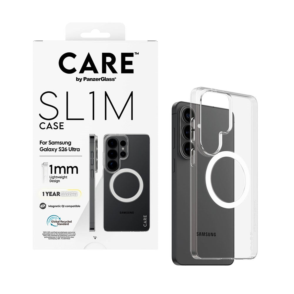 Samsung Galaxy S26 Ultra CARE by PanzerGlass SL1M Cover - Gennemsigtig