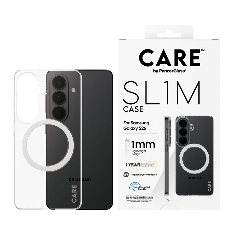 Samsung Galaxy S26 CARE by PanzerGlass SL1M Cover - Gennemsigtig