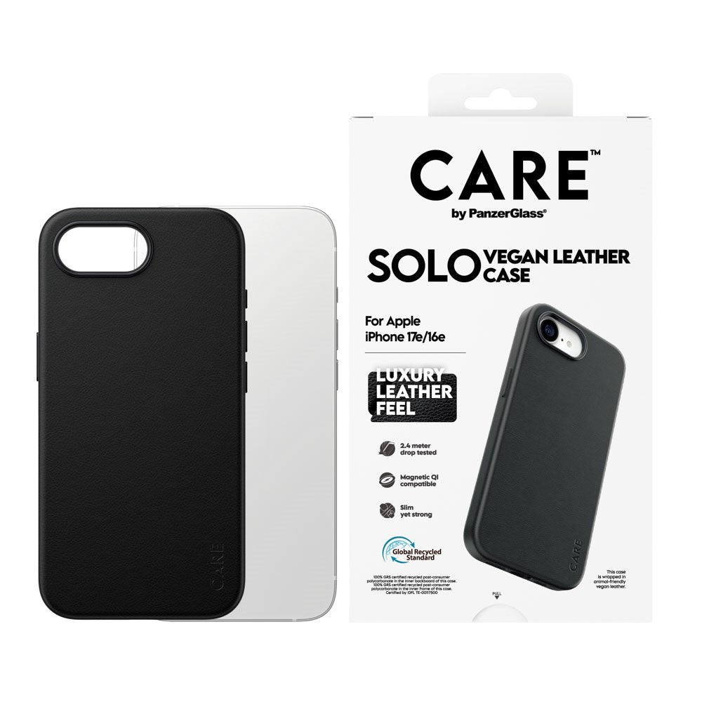 iPhone 17e / 16e CARE by PanzerGlass SOLO Cover - Sort