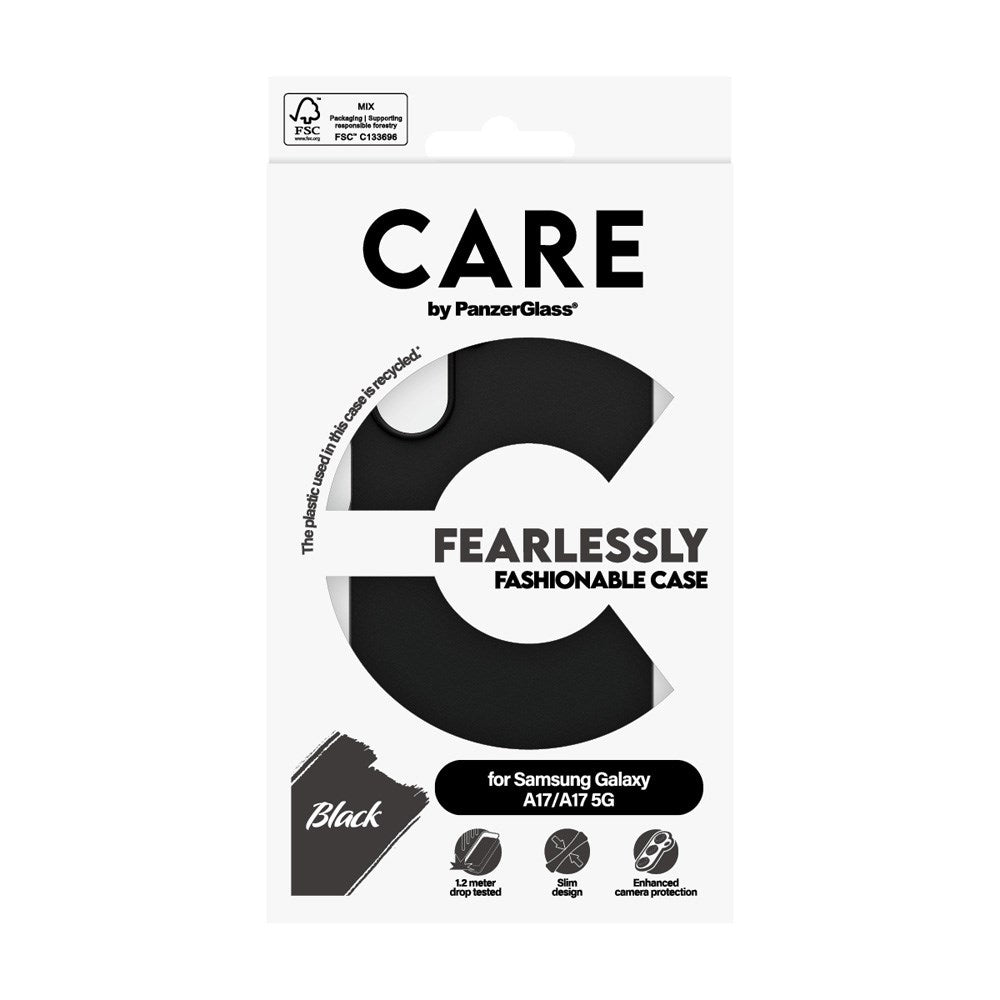Samsung Galaxy A17 (5G) CARE by PanzerGlass FASHION Fearlessly Fashionable Case - Black