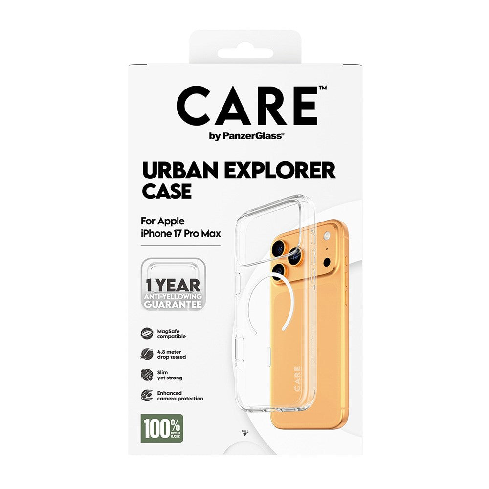 iPhone 17 Pro Max CARE by PanzerGlass FLAGSHIP Urban Explorer Cover - MagSafe Kompatibel - Transparent