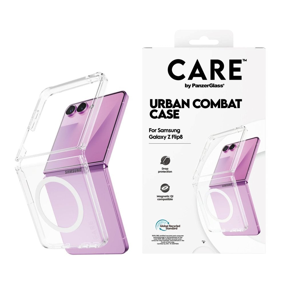 Samsung Galaxy Z Flip8 / Flip7 CARE™ by PanzerGlass® Urban Combat Cover - Transparent
