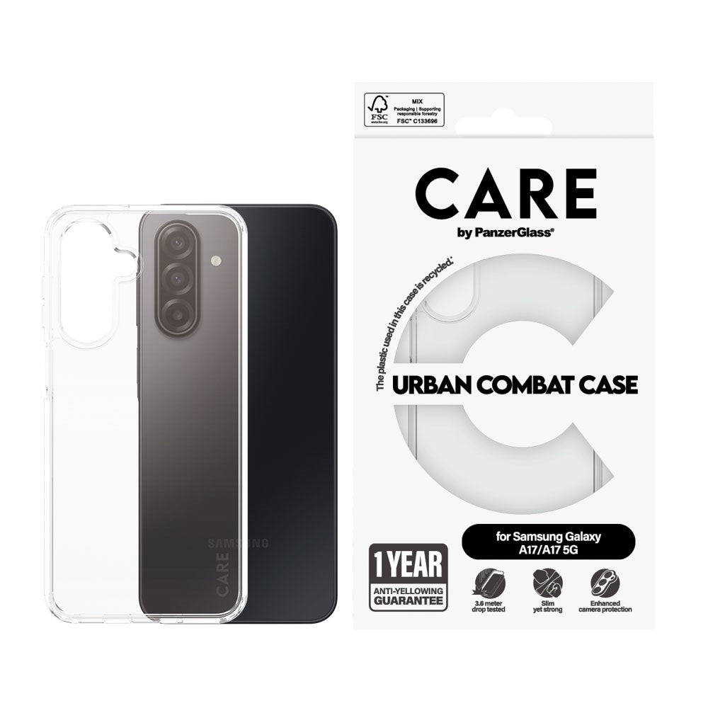 Samsung Galaxy A17 (5G) CARE by PanzerGlass FLAGSHIP Urban Combat Case - Transparent