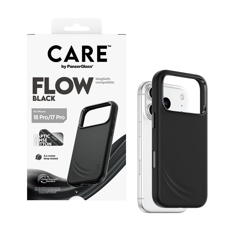 iPhone 18 Pro / 17 Pro CARE by PanzerGlass Feature Flow Mobil Cover - MagSafe Kompatibel - Sort
