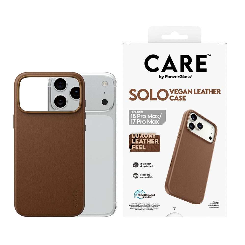iPhone 18 Pro Max / 17 Pro Max CARE by PanzerGlass SOLO Cover - MagSafe Kompatibel - Brun