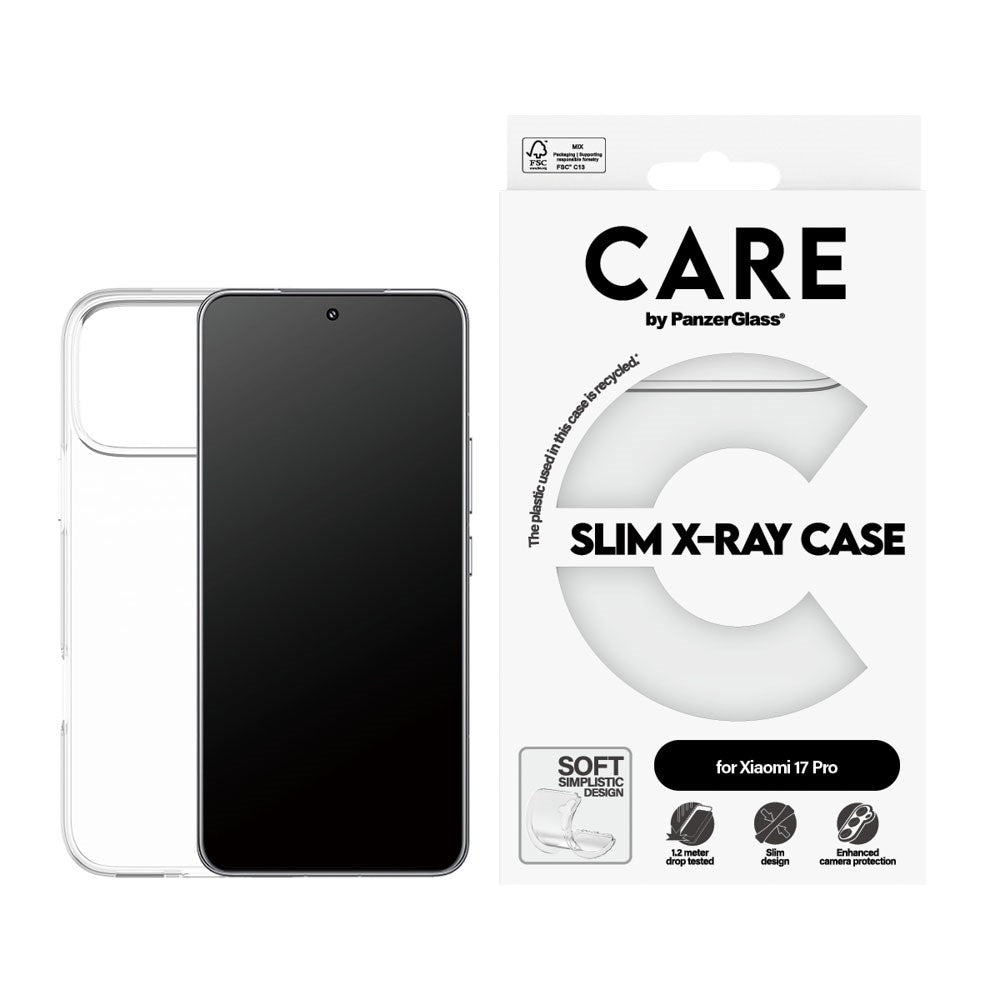 Xiaomi 17 Pro CARE by PanzerGlass FASHION X-Ray Soft Basic Mobil Cover - Transparent