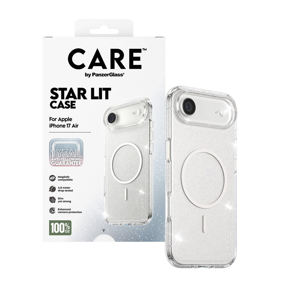 iPhone Air CARE by PanzerGlass FLAGSHIP Urban Explorer Cover - MagSafe Kompatibel - Transparent / Star Lit