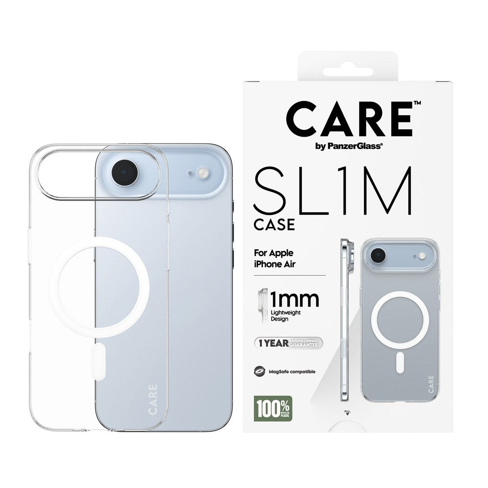 iPhone Air CARE by PanzerGlass SL1M Cover - MagSafe Kompatibel - Gennemsigtig