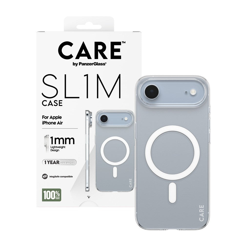 iPhone Air CARE by PanzerGlass SL1M Cover - MagSafe Kompatibel - Gennemsigtig