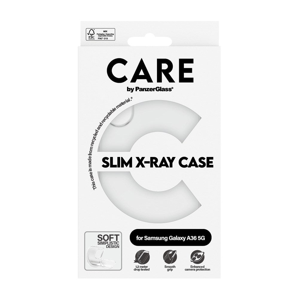 CARE by PanzerGlass Samsung Galaxy A36 (5G) FASHION X-Ray Soft Basic Bagside Cover - Transparent