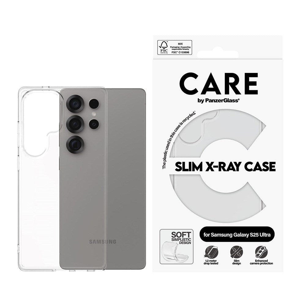 CARE by PanzerGlass Samsung Galaxy S25 Ultra FASHION X-Ray Soft Basic Bakdeksel - Gjennomsiktig