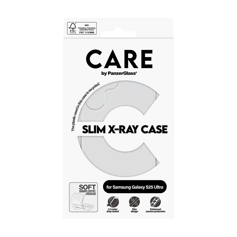 CARE by PanzerGlass Samsung Galaxy S25 Ultra FASHION X-Ray Soft Basic Bakdeksel - Gjennomsiktig