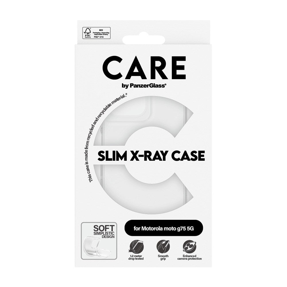 CARE by PanzerGlass Motorola Moto G75 (5G) FASHION X-Ray Soft Basic Bakdeksel - Gjennomsiktig