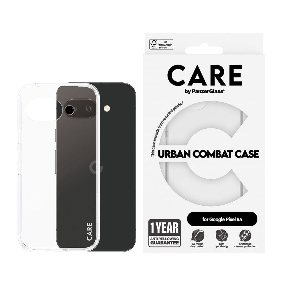 CARE by PanzerGlass Google Pixel 9a FLAGSHIP Urban Combat Cover - Transparent