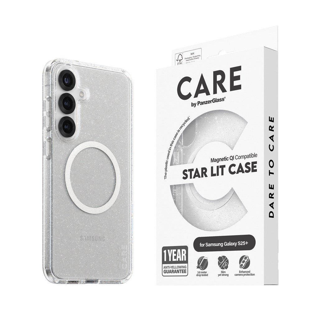 CARE by PanzerGlass Samsung Galaxy S25+ (Plus) FLAGSHIP Urban Combat-deksel - Qi-kompatibel - Star Lit / White