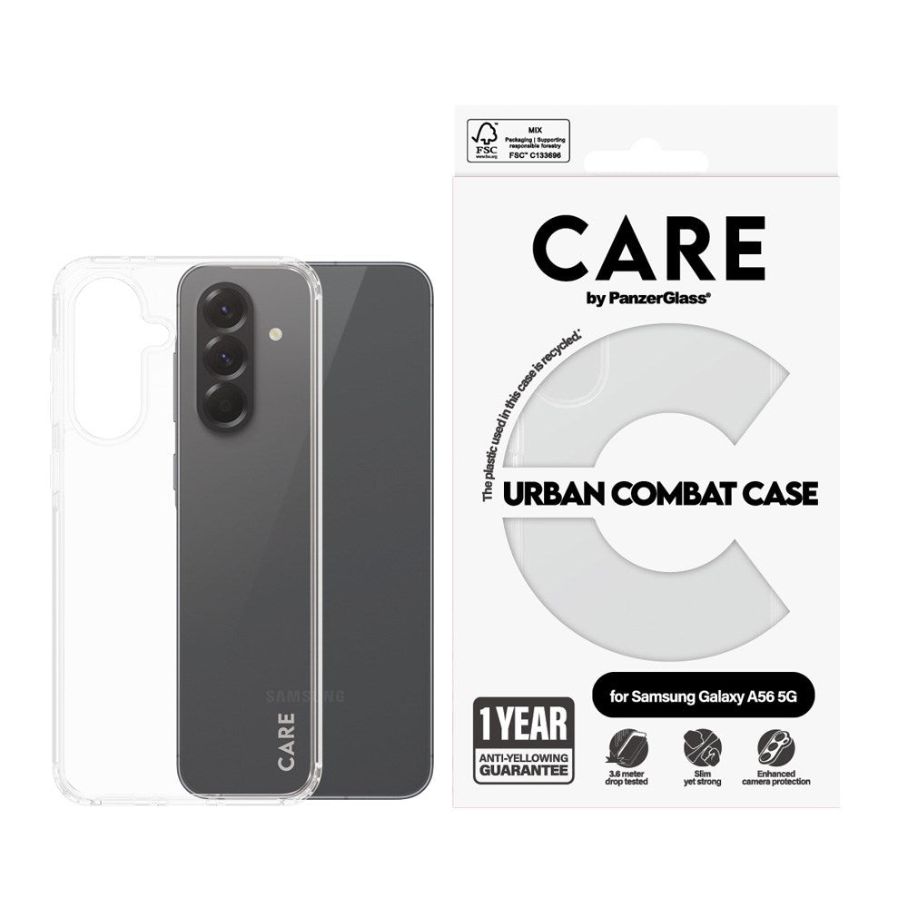 CARE by PanzerGlass Samsung Galaxy A56 (5G) FLAGSHIP Urban Combat-deksel - Gjennomsiktig