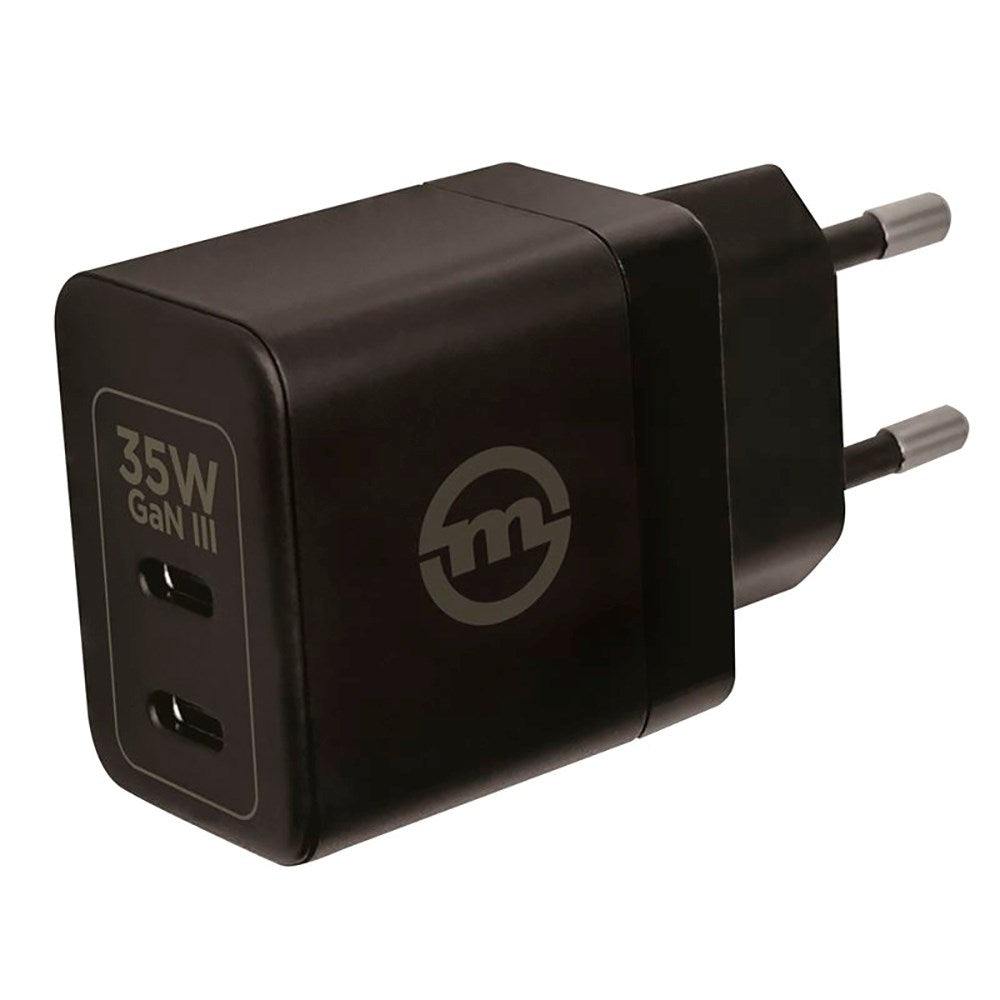Mobile Origin 35W Superlader 35W GaN Vegglader m. 2x USB-C - Svart