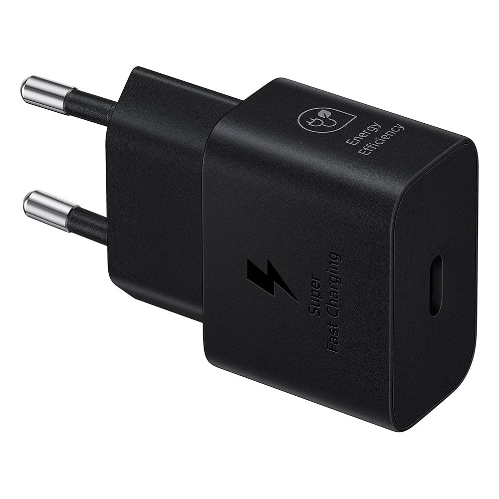 Original Samsung Super Fast Charge 25W GaN USB-C strømadapter - svart