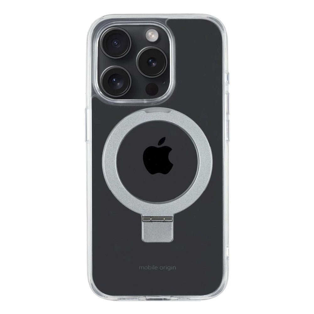 iPhone 15 Pro Mobile Origin RingMag fleksibelt plastdeksel - gjennomsiktig