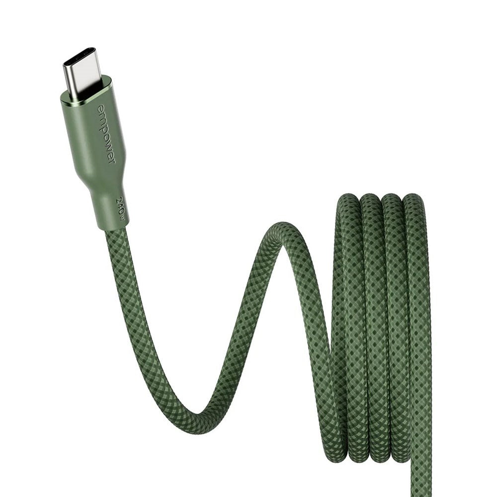 empower by PanzerGlass Magnetic 1.5m / 240W USB-C til USB-C Kabel - Sage