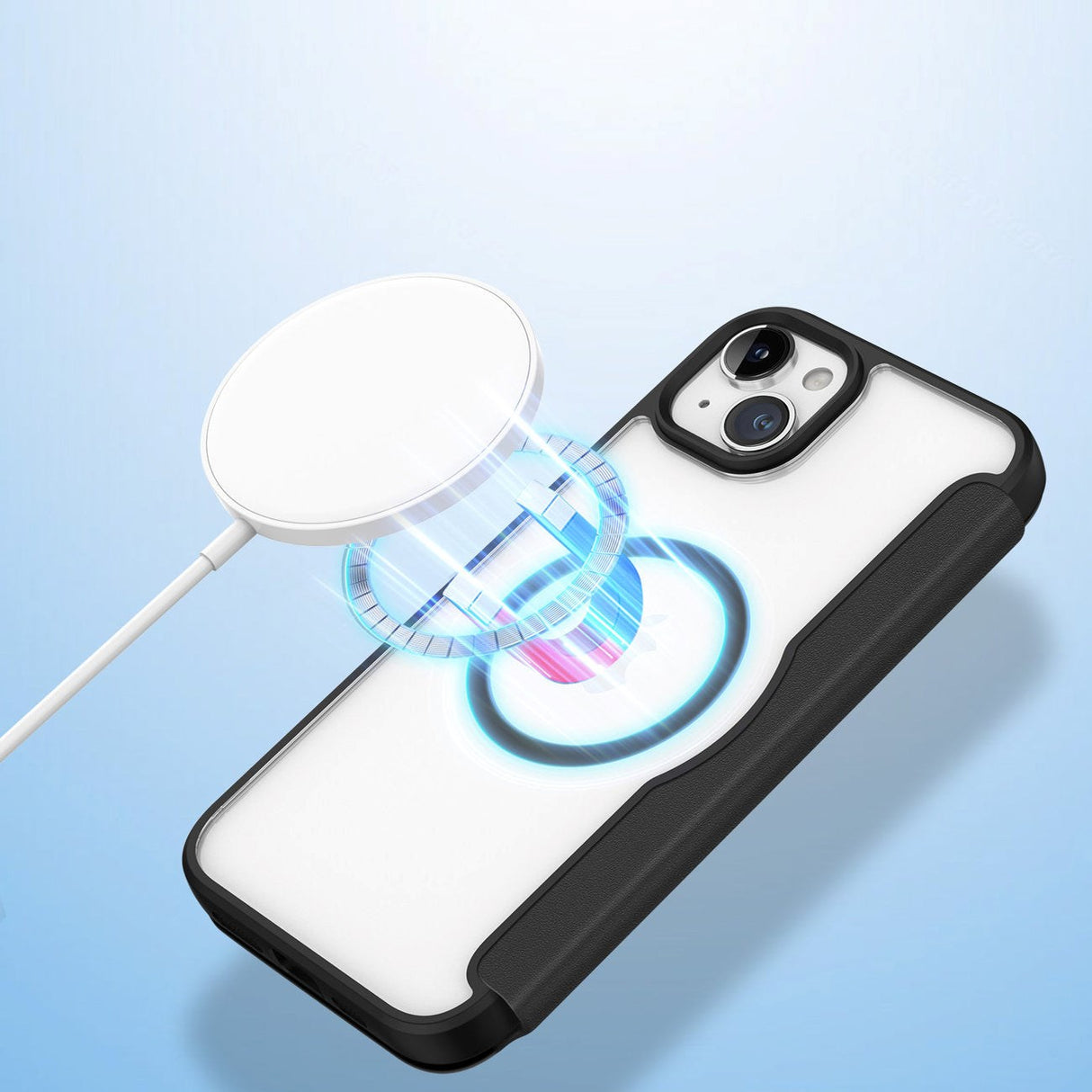 iPhone 15 DUX DUCIS Skin X Pro Series Flip-deksel - MagSafe-kompatibel - Svart