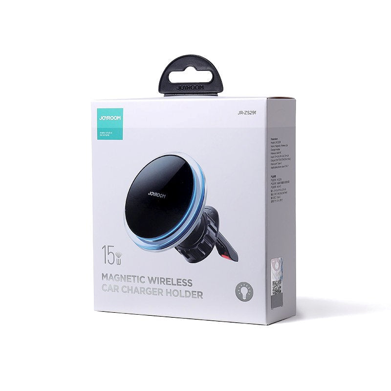 Joyroom magnetisk mobilholder m. 15W trådløs lading - Luftventil - MagSafe-kompatibel - Svart