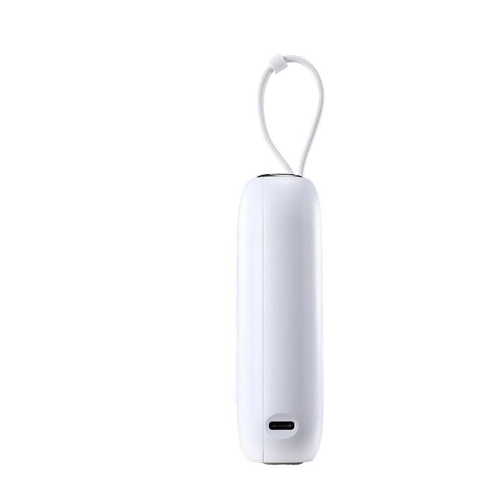 Joyroom JR-L012 Powerbank 22,5W USB-C PD w. Innebygd USB-C & Lightning-kabel - 10 000 mAh - Hvit