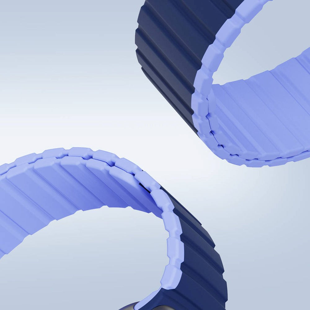 Apple Watch (42/44/SE/45/46/49 mm) Dux Ducis LD-serien silikonstropp m. Magnetisk lukking - blå