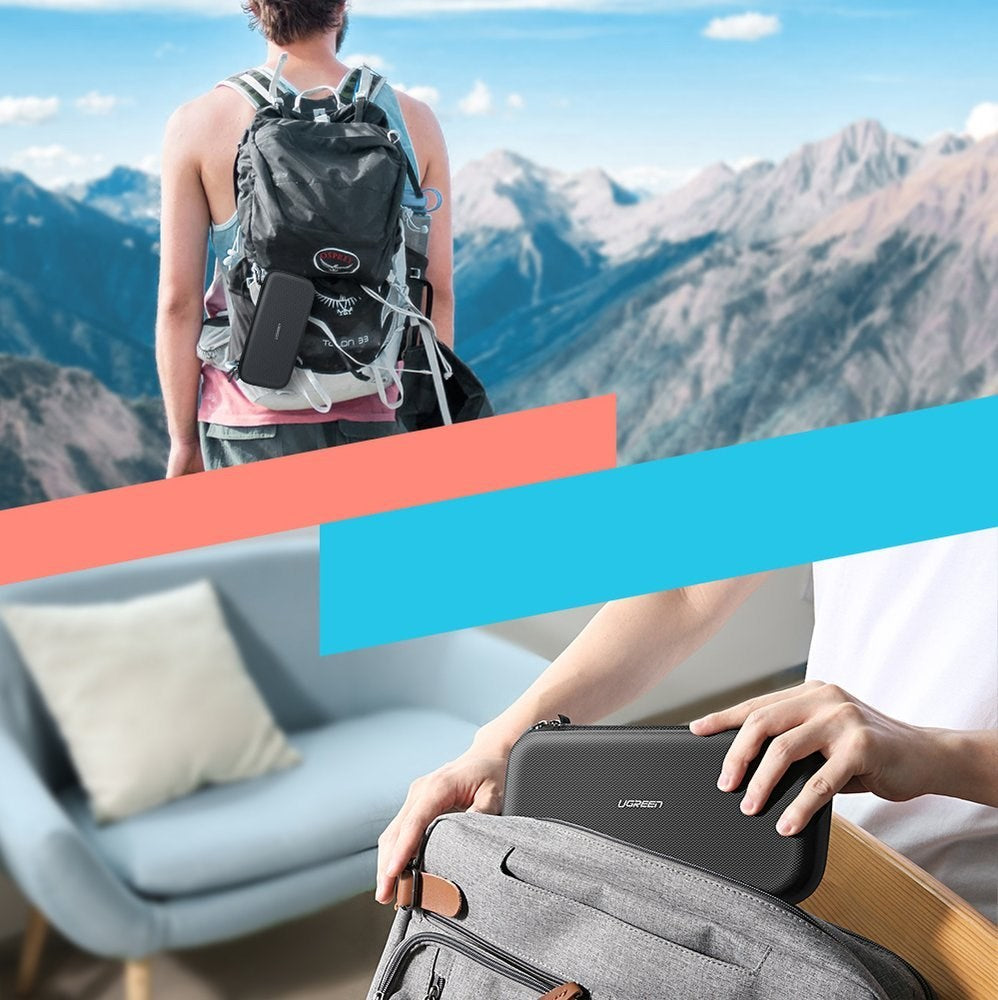 UGREEN Nintendo Switch / Switch OLED / Switch Lite Stoffoppbevaringsveske m. Glidelås - Svart