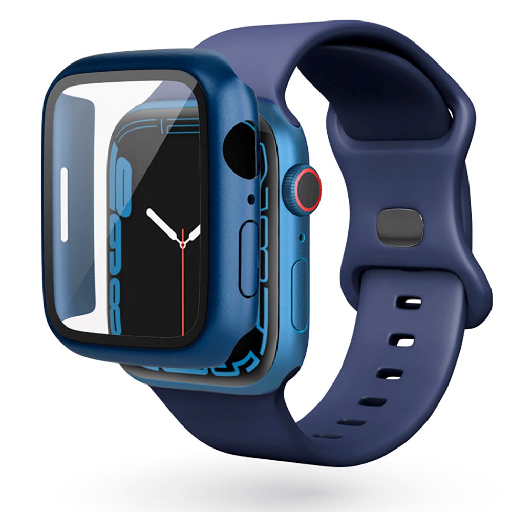 Epico Apple Watch 4/5/6/SE (40 mm) plastdeksel m. Innebygd skjermbeskytter - blå