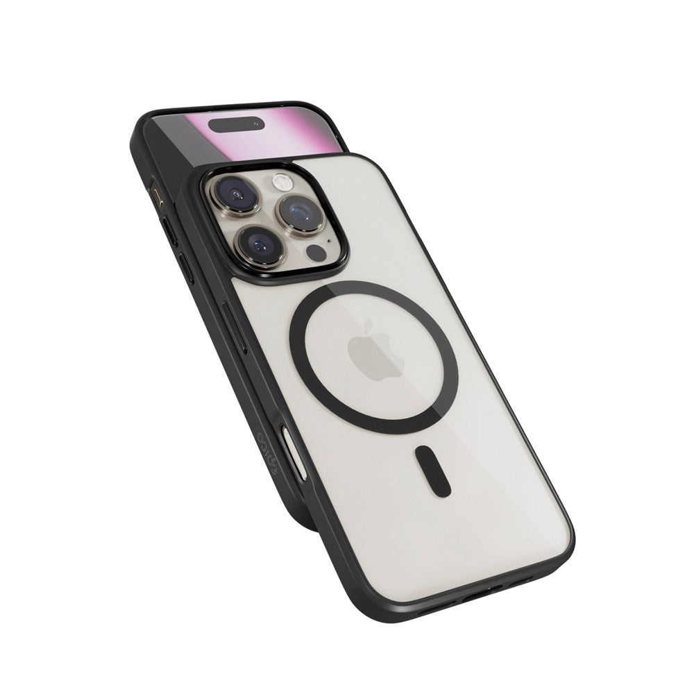 Epico iPhone 16 Pro Max Mag+ Hero Bakdeksel - MagSafe-kompatibelt - Gjennomsiktig / Svart