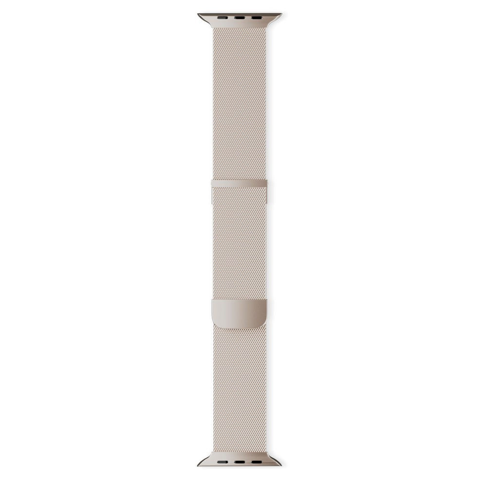 Apple Watch (38/40/SE/41/42 mm) Epico Milanese+ (pluss) rustfri stålrem - Starlight