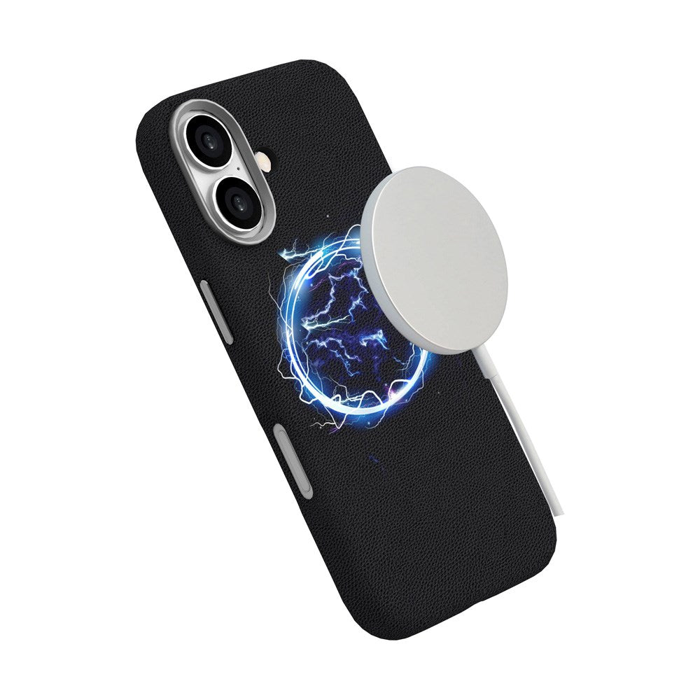 iPhone 17 eSTUFF INFINITE VENICE Kunstlæderbetrukket Plast Mobil Cover - MagSafe Kompatibel - Sort