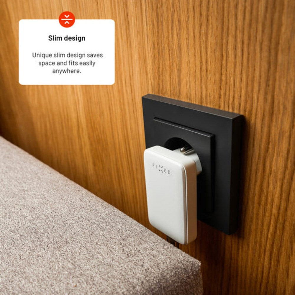 FAST Slank 30W USB-C GaN-lader - 90 grader - Hvit