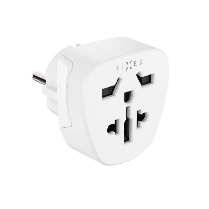 Fixed Rejseadapter - EU / UK / USA / AUS - Hvid