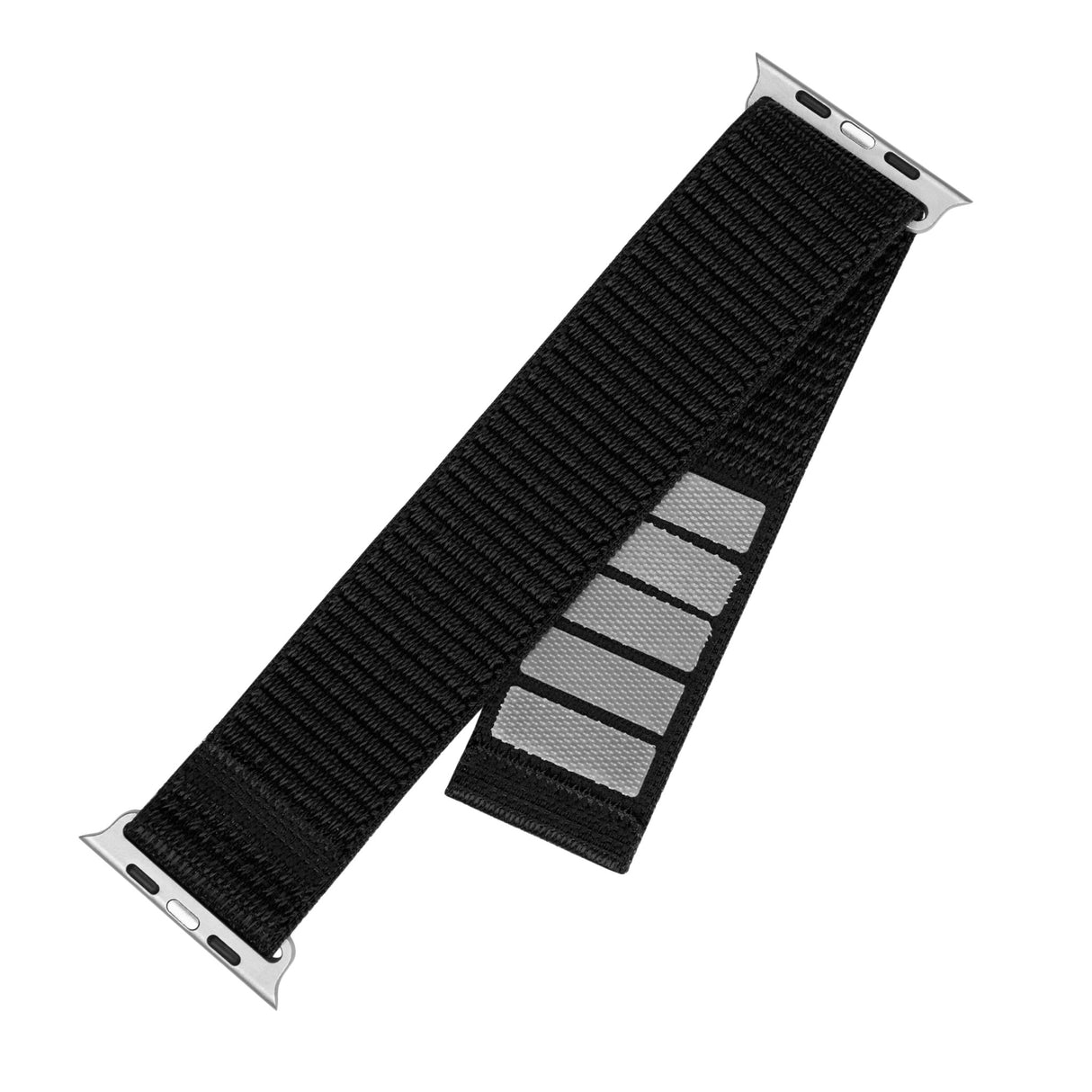 Apple Watch (38/40/SE/41/42 mm) fast nylon smartklokkerem - svart